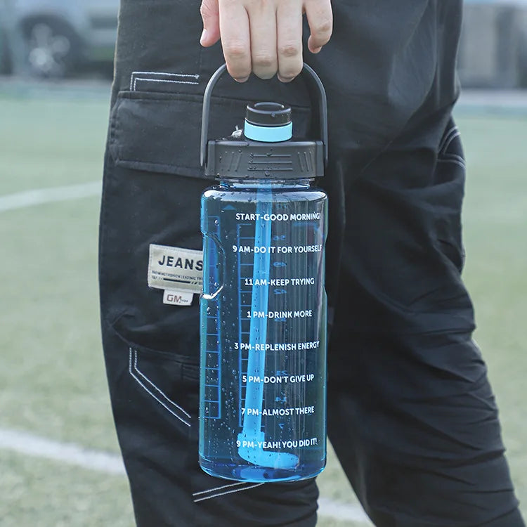 Workout Water Bottle with Straw 3L 2L 1L