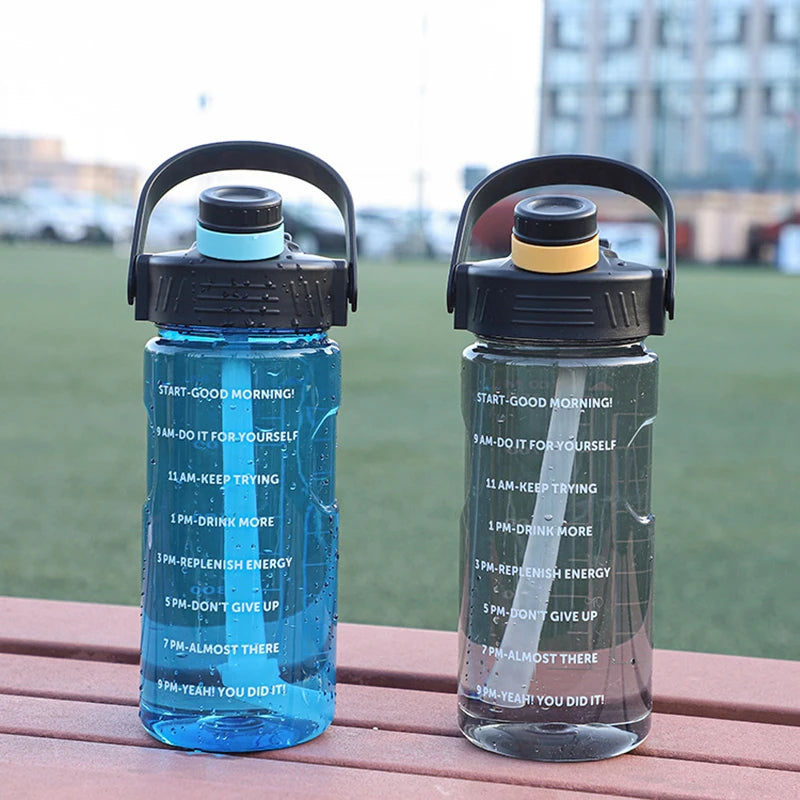 Workout Water Bottle with Straw 3L 2L 1L